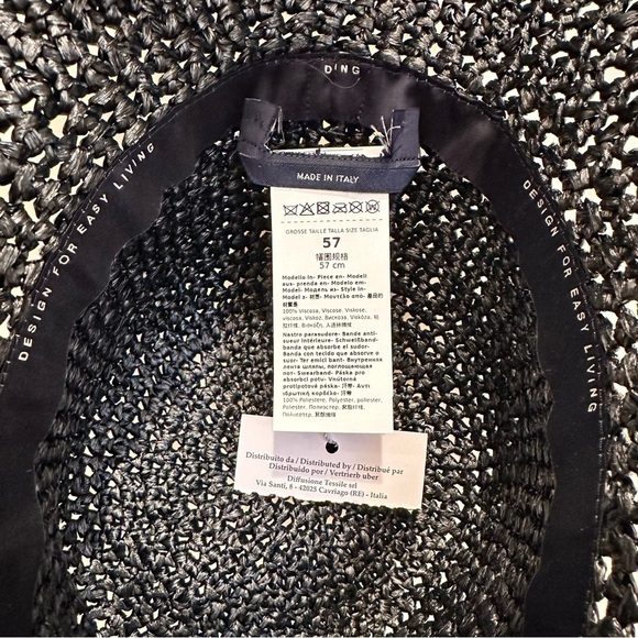 NWOT ‘S Max Mara Label-cut Wide-brimmed Raffle Effect Cloche Size: S/M Spring - Picture 12 of 14